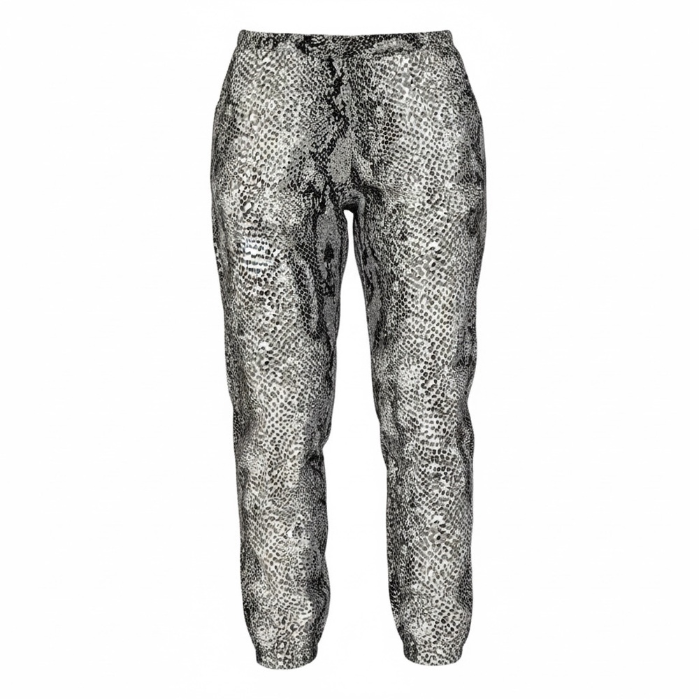 Lily White Men's Black and Gray Snake Print Joggers